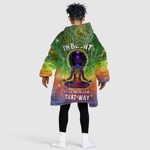 I'm Blunt African KId Wearable Blanket Hoodie Black Women Mandala