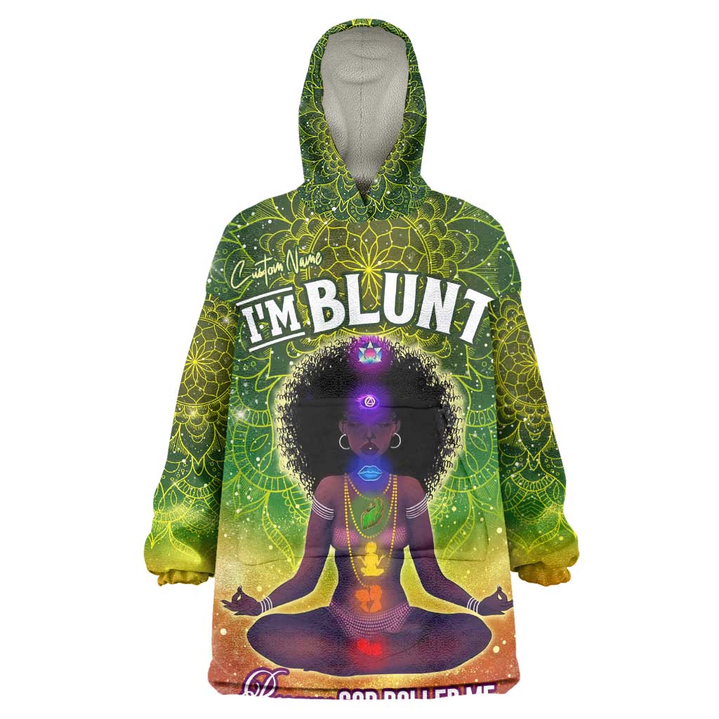 I'm Blunt African KId Wearable Blanket Hoodie Black Women Mandala