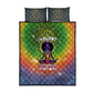 I'm Blunt African Quilt Bed Set Black Women Mandala