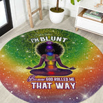 I'm Blunt African Round Carpet Black Women Mandala