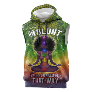 I'm Blunt African Sleeveless Hoodie Black Women Mandala - African Pride