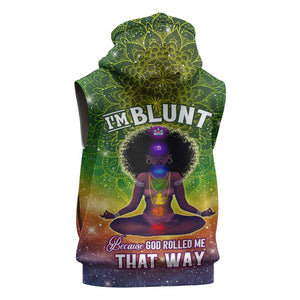I'm Blunt African Sleeveless Hoodie Black Women Mandala - African Pride