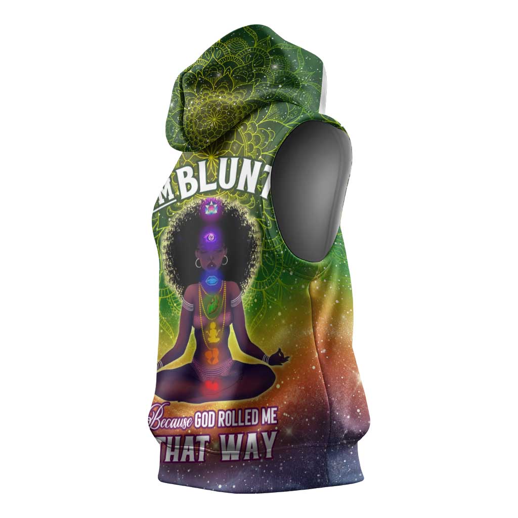 I'm Blunt African Sleeveless Hoodie Black Women Mandala - African Pride
