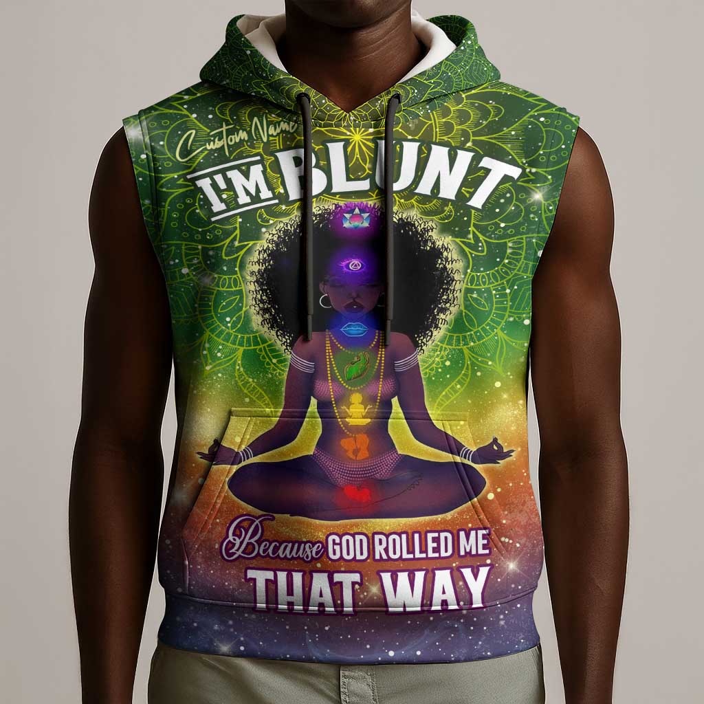 I'm Blunt African Sleeveless Hoodie Black Women Mandala - African Pride