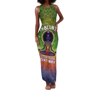I'm Blunt African Tank Maxi Dress Black Women Mandala