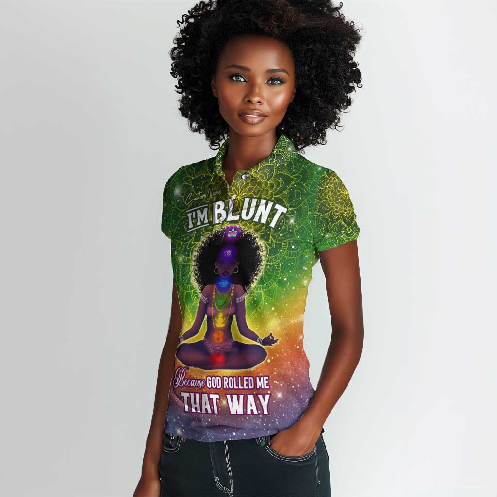 I'm Blunt African Women Polo Shirt Black Women Mandala
