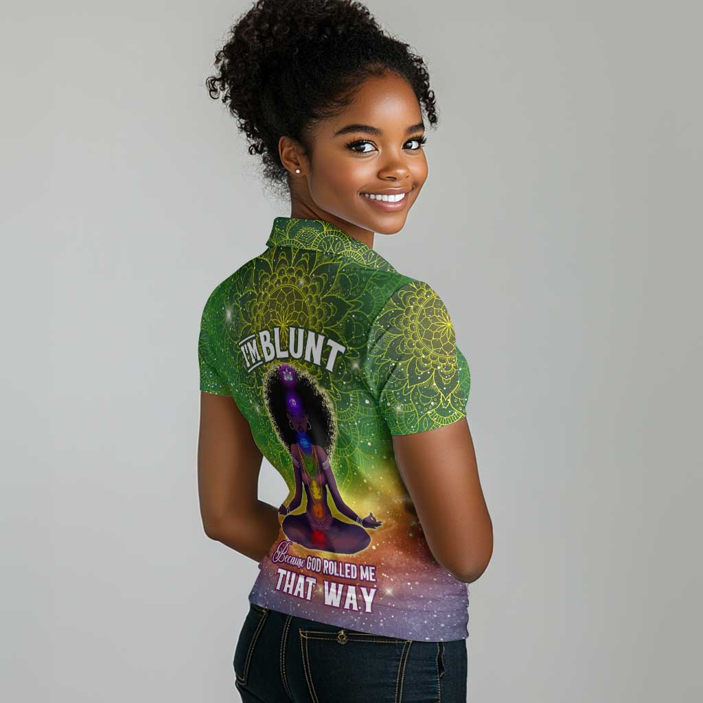 I'm Blunt African Women Polo Shirt Black Women Mandala