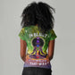 I'm Blunt African Women V-Neck T-Shirt Black Women Mandala