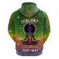 I'm Blunt African Zip Hoodie Black Women Mandala