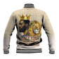 Lion Black King Baseball Jacket African Heritage DT02