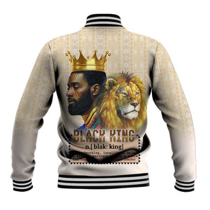 Lion Black King Baseball Jacket African Heritage DT02
