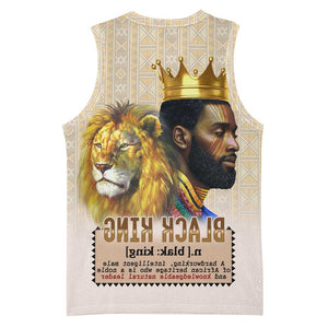 Lion Black King Basketball Jersey African Heritage - African Pride