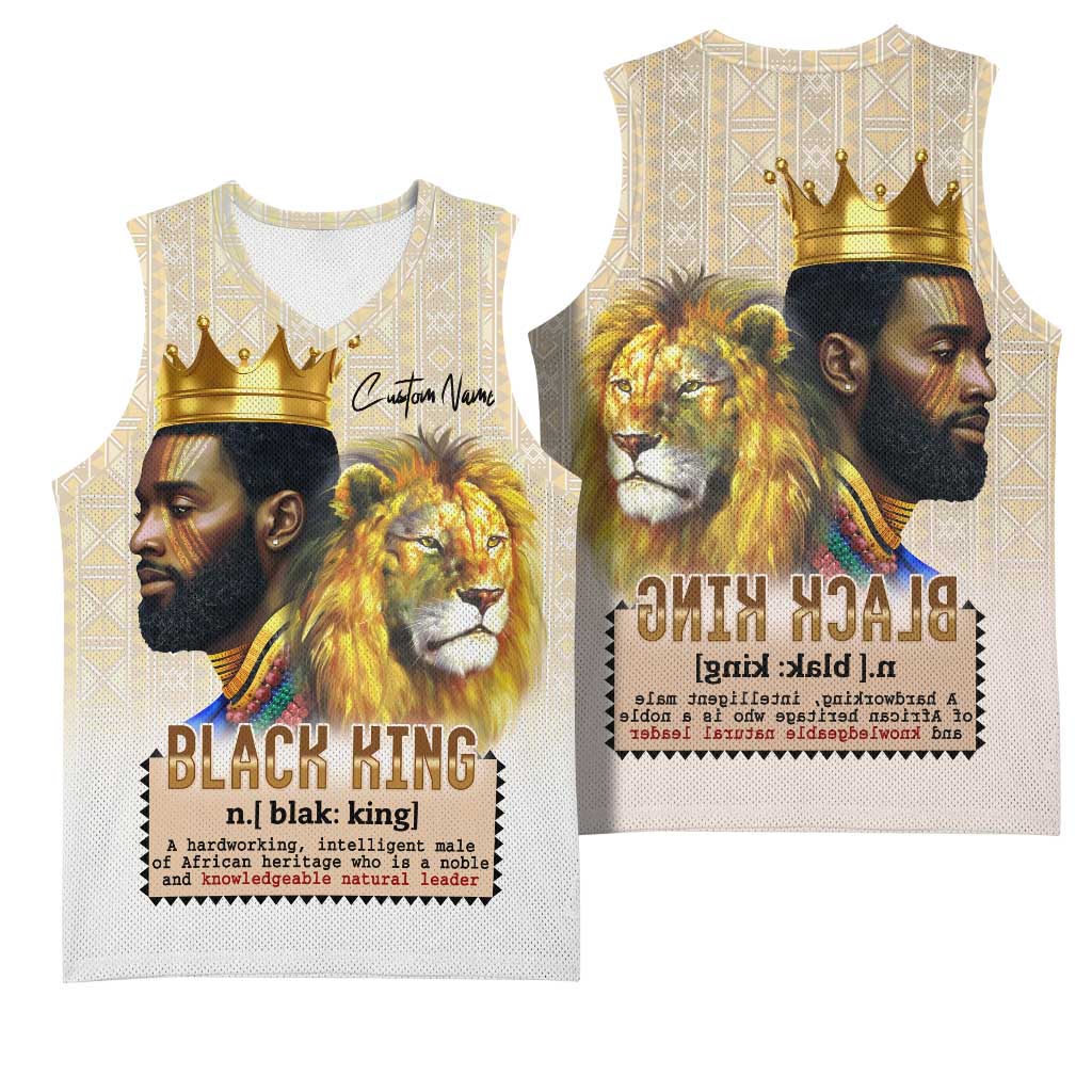 Lion Black King Basketball Jersey African Heritage - African Pride