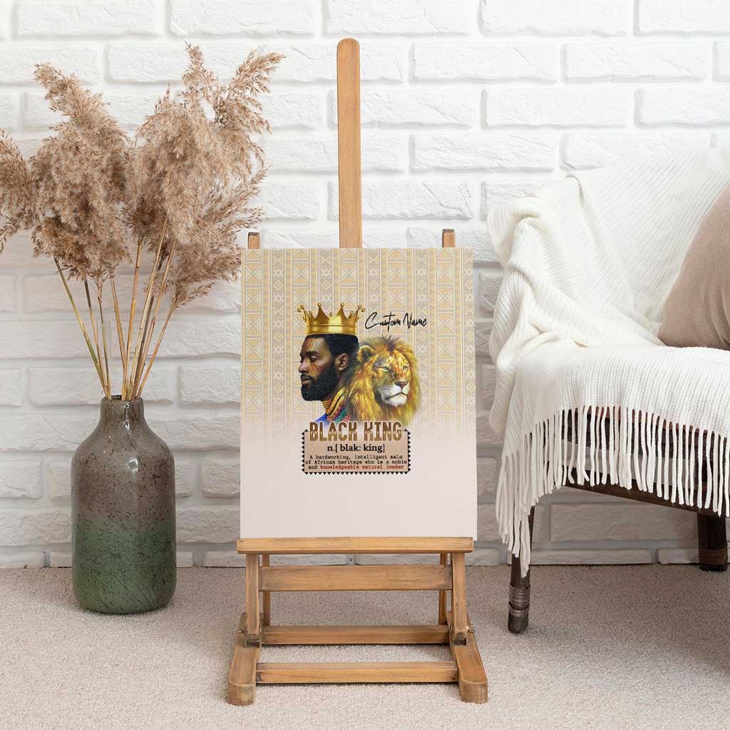 Lion Black King Canvas Wall Art African Heritage