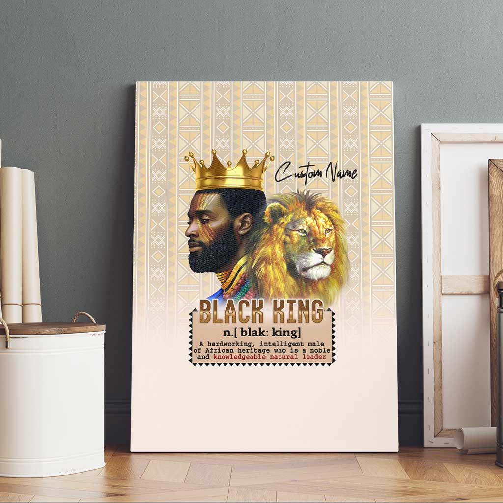 Lion Black King Canvas Wall Art African Heritage