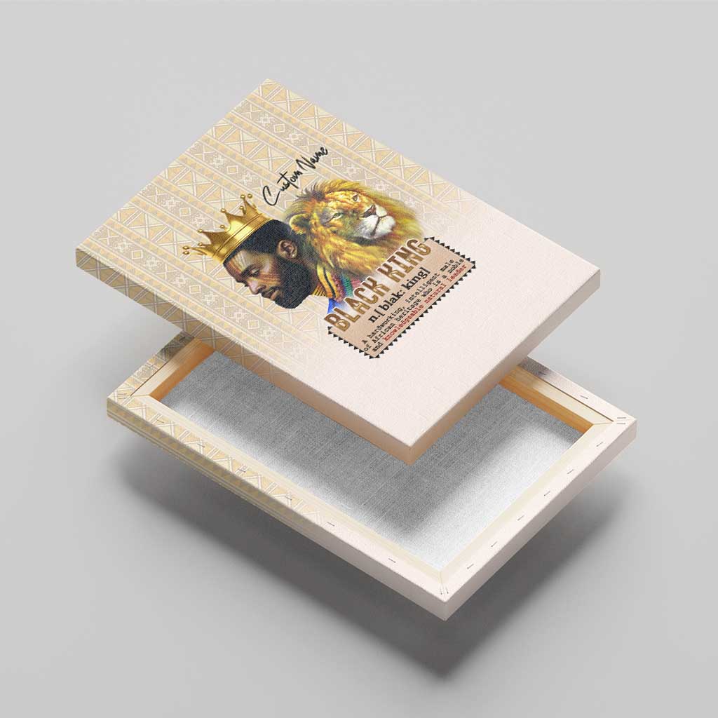 Lion Black King Canvas Wall Art African Heritage