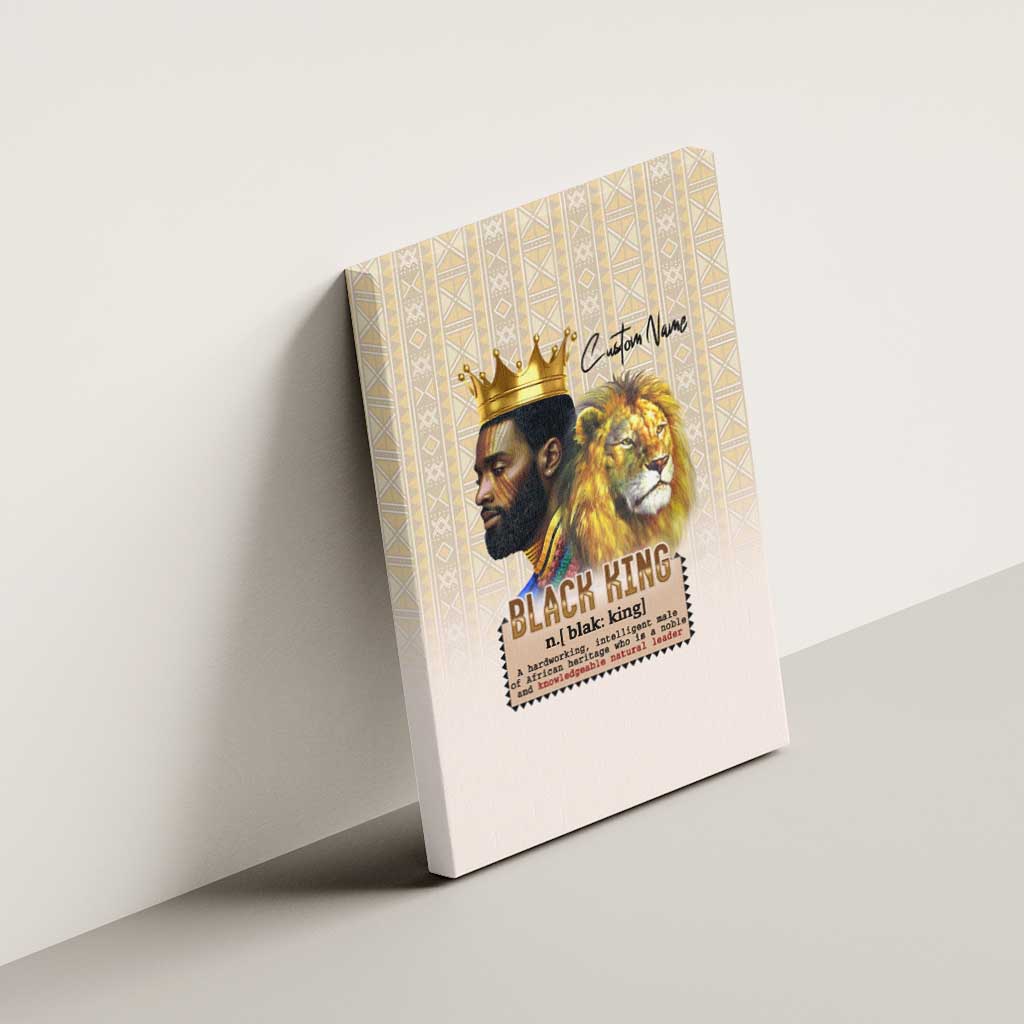 Lion Black King Canvas Wall Art African Heritage