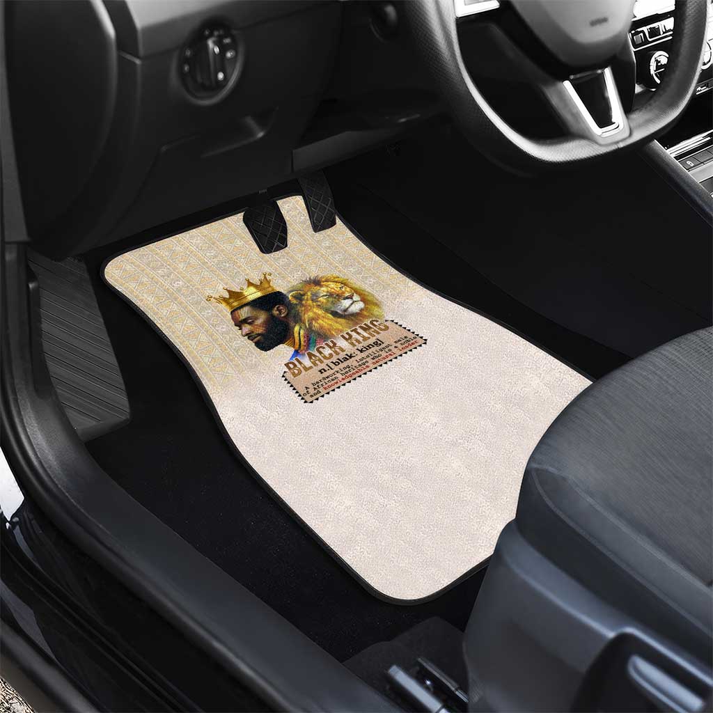 Lion Black King Car Mats African Heritage