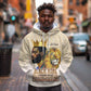 Lion Black King Hoodie African Heritage