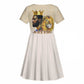 Lion Black King Kid Short Sleeve Dress African Heritage