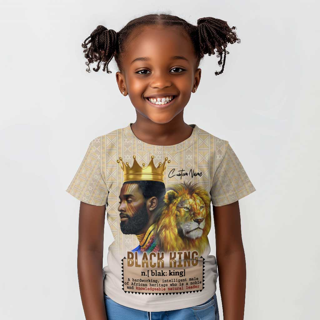 Lion Black King Kid T shirt African Heritage