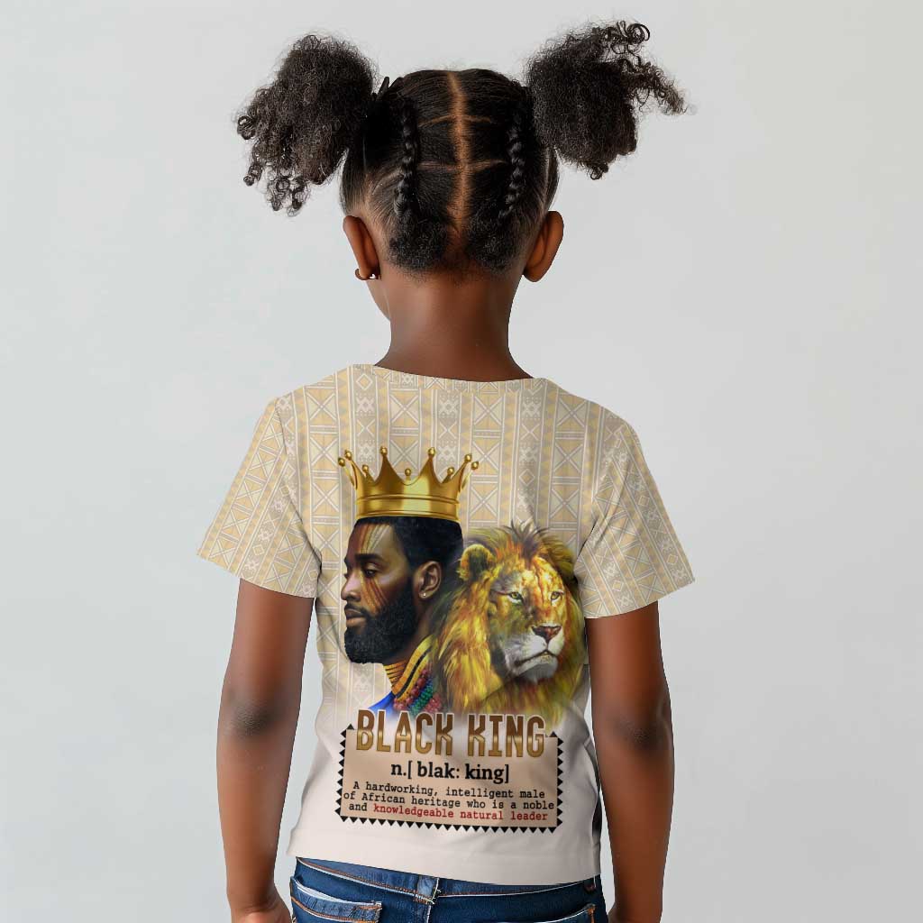 Lion Black King Kid T shirt African Heritage