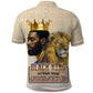 Lion Black King Polo Shirt African Heritage