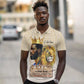 Lion Black King Polo Shirt African Heritage