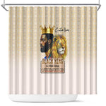 Lion Black King Shower Curtain African Heritage