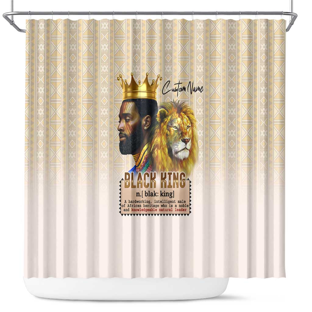 Lion Black King Shower Curtain African Heritage