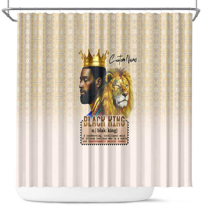 Lion Black King Shower Curtain African Heritage