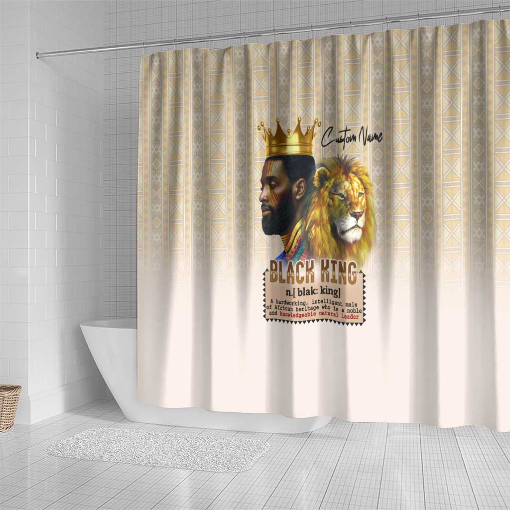 Lion Black King Shower Curtain African Heritage