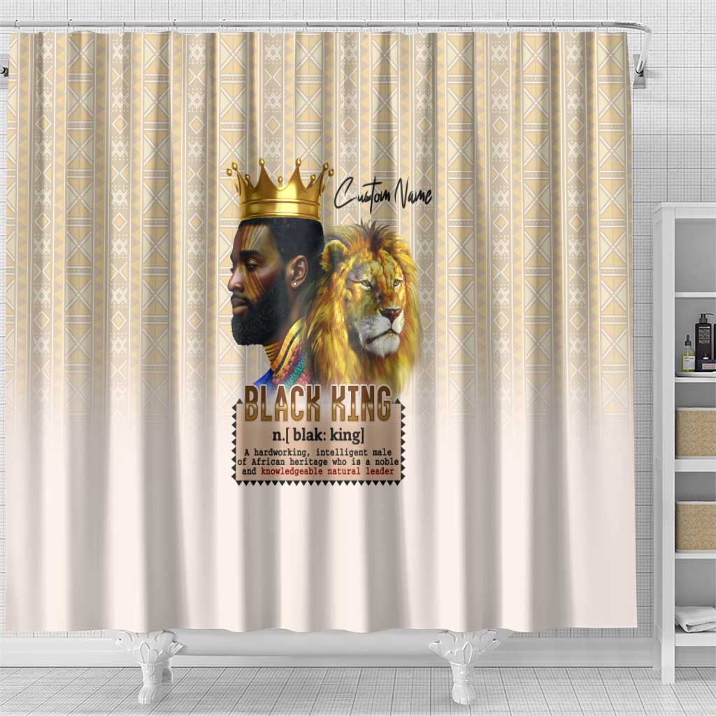 Lion Black King Shower Curtain African Heritage