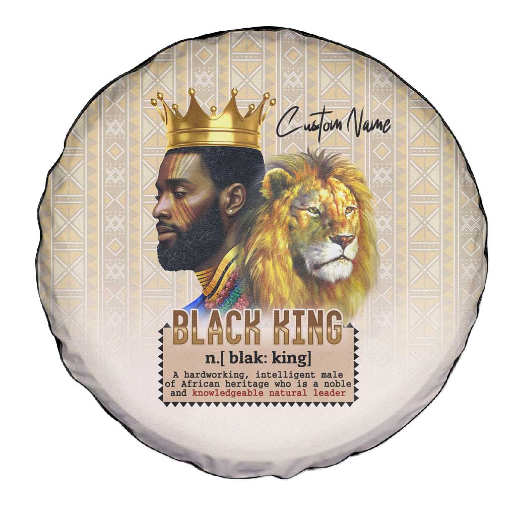 Lion Black King Spare Tire Cover African Heritage