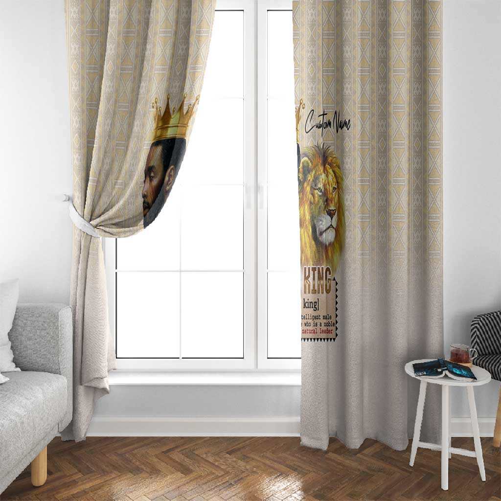 Lion Black King Window Curtain African Heritage