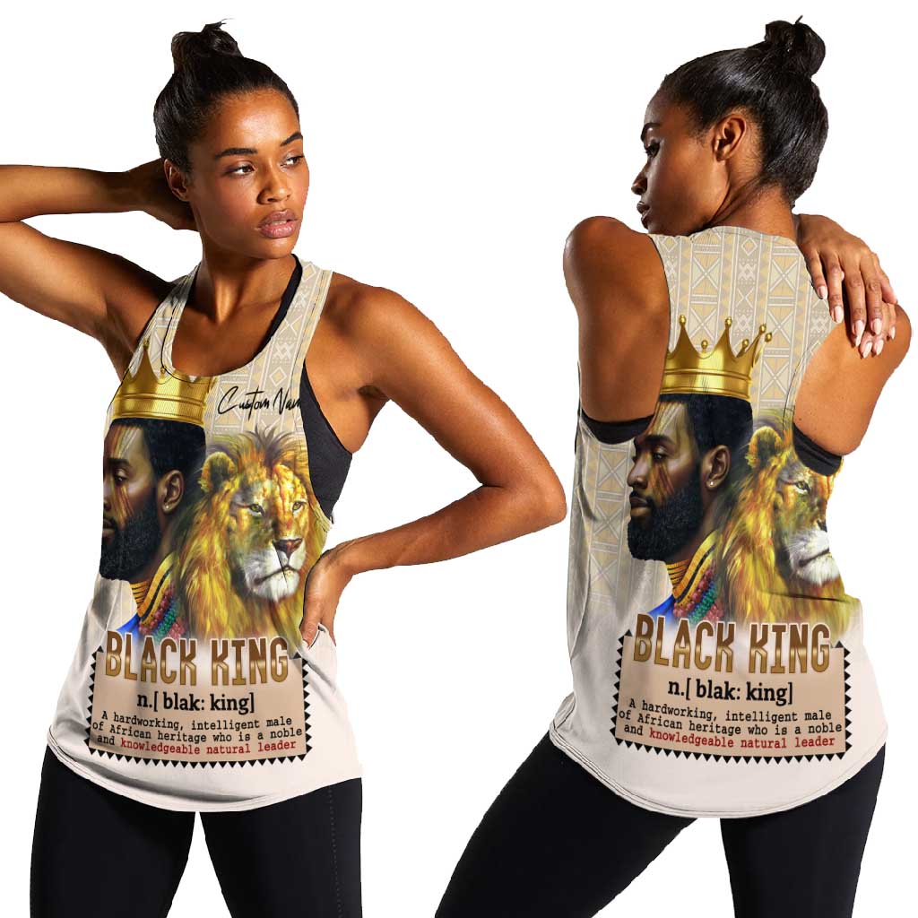 Lion Black King Women Racerback Tank African Heritage