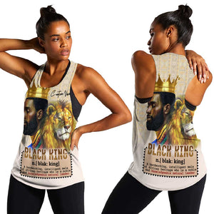 Lion Black King Women Racerback Tank African Heritage