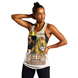 Lion Black King Women Racerback Tank African Heritage