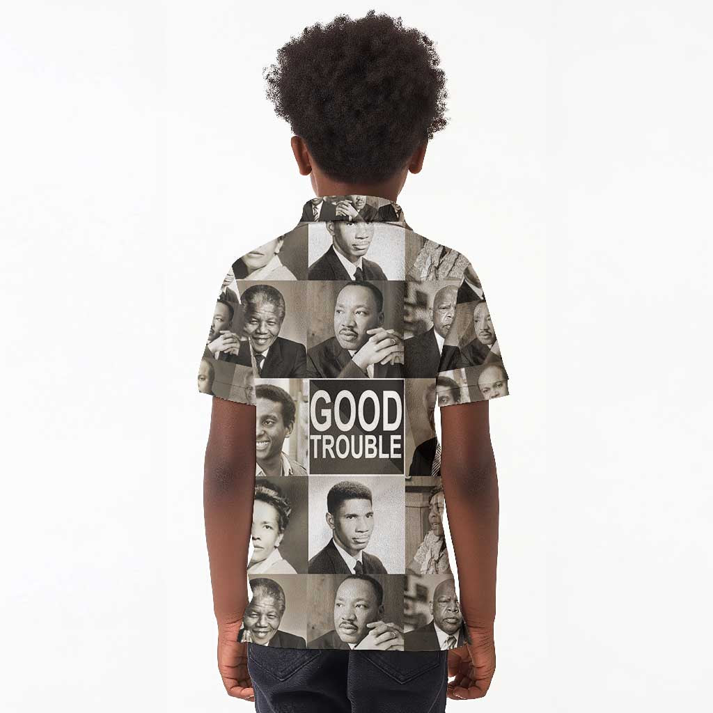 Good Trouble Kid Polo Shirt Civil Rights Leaders