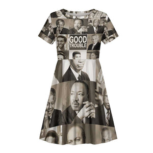Good Trouble Kid Short Sleeve Dress Civil Rights Leaders
