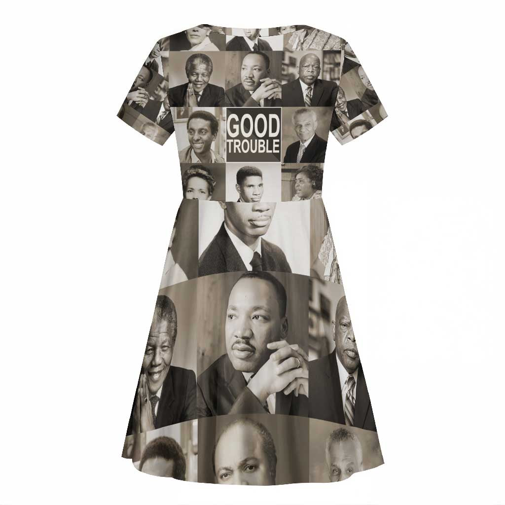 Good Trouble Kid Short Sleeve Dress Civil Rights Leaders