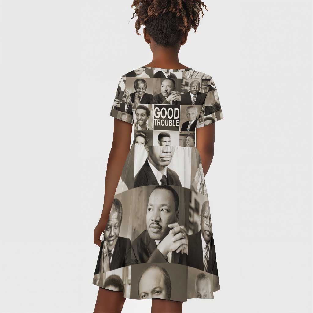 Good Trouble Kid Short Sleeve Dress Civil Rights Leaders