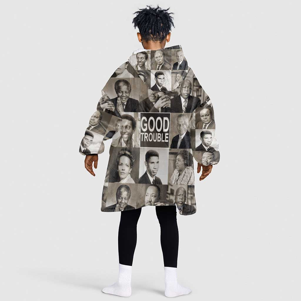 Good Trouble KId Wearable Blanket Hoodie Civil Rights Leaders