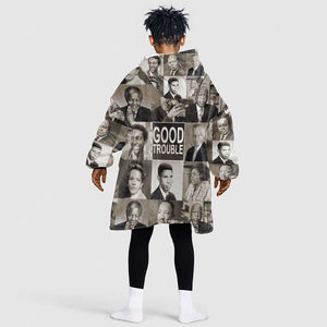 Good Trouble KId Wearable Blanket Hoodie Civil Rights Leaders