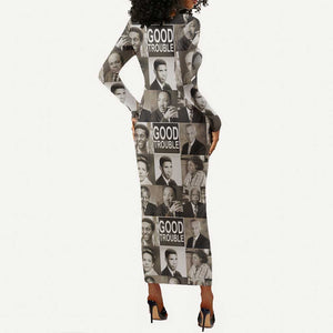 Good Trouble Long Sleeve Bodycon Dress Civil Rights Leaders DT02