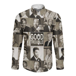 Good Trouble Long Sleeve Button Shirt Civil Rights Leaders