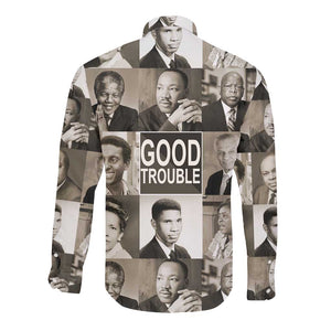 Good Trouble Long Sleeve Button Shirt Civil Rights Leaders