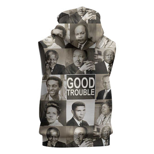 Good Trouble Sleeveless Hoodie Civil Rights Leaders - African Pride