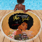 Personalized African Black Women Beach Blanket She Who Kneels Before God