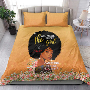 Personalized African Black Women Bedding Set She Who Kneels Before God